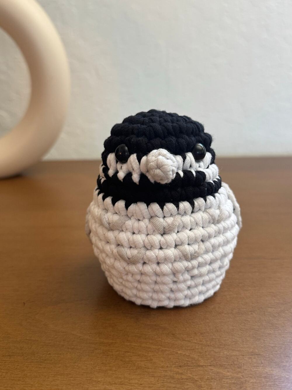 *Pre-Made Plushie* The Woobles Tate the Chickadee Flippable Crochet Bird & Egg
